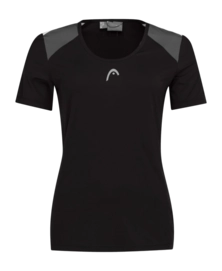 Tennisshirt HEAD Club 22 Tech Black Damen