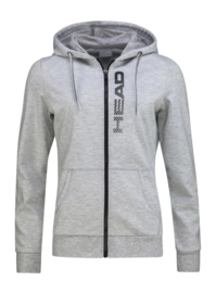 Tennispullover HEAD Club Greta F/Z Grey Melange Damen