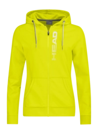 Tennispullover HEAD Club Greta F/Z Yellow Damen