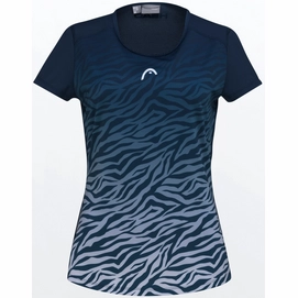 Tennisshirt HEAD Women Tie Break Dark Blue Print