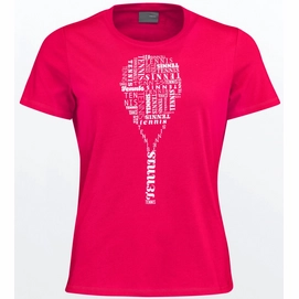 Tennisshirt HEAD Women Typo Magenta