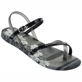 Slipper Fashion Sandal 2 Black and Silver Ipanema