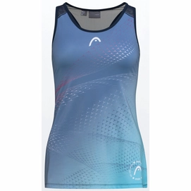 Tennisshirt HEAD Play Tech Tanktop Deep Blue Print Damen