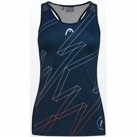 Tennis T-Shirt HEAD Women Play Tech Tanktop Print Deep Blue