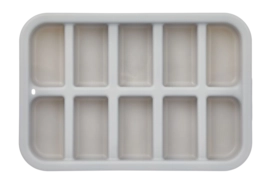 Lade organizer iDesign Eco Tray 10 Vaks Grijs (28,1 x 19,2 x 6,4 cm)