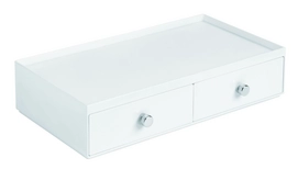Opbergbox iDesign Drawers met 2 Laden Breed Wit (32,9 x 17,7 x 7,2 cm)
