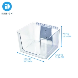Boîte de Stockage iDesign Wallspace M avec Support Mural Transparent (31,3  x 31,8 x 20,3 cm)