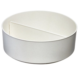Draaiplateau iDesign Ro Pansino Hoog met Verdeler Wit (25,5 x 9,7 cm)