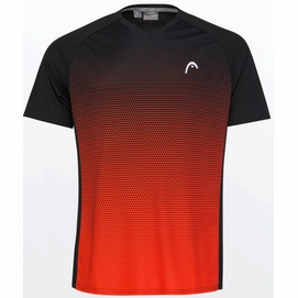 Tennisshirt HEAD Topspin Black Print Vision Jungen