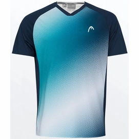 Tennisshirt HEAD Topspin Print Petrol Jungen