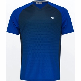 T-Shirt de Tennis HEAD Boys Topspin Royal Blue Print Vision