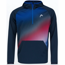Tennis Jumper HEAD Men Topspin Dark Blue Print Vision