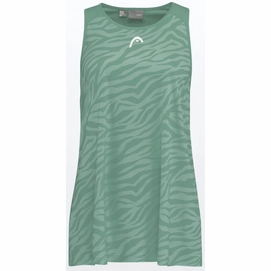 Tennisshirt HEAD Girls Agility Tanktop Print Nile Green-Maat 128