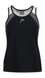 Tennisshirt HEAD Club 22 Tanktop Black Mädchen