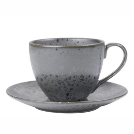 Cappuccino Cup Bitz Stoneware Grey 240 ml (6 pc)