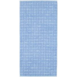Douchelaken Cawö Aqua Karo Blue (70 x 140 cm)