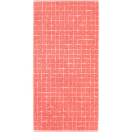 Serviette de douche Cawö Aqua Karo Coral (70 x 140 cm)