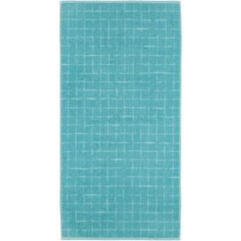 Douchelaken Cawö Aqua Karo Turquoise (70 x 140 cm)