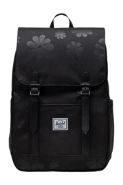Rugzak Herschel Retreat Small Black Floral Sun