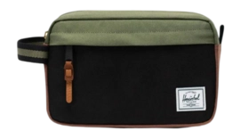 Astuccio da viaggio Herschel Chapter 5 L, Poliestere riciclato, Nero / Verde / Marrone
