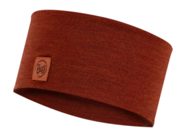 Hoofdband Buff Unisex Merino Wide Headband Solid Sienna