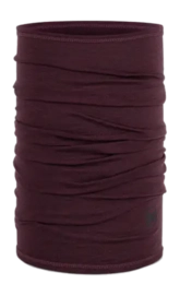 Nekwarmer Buff Lightweight Merino Wool Solid Garnet