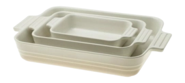 Ovenschaal Le Creuset Rechthoekig Set van 3 Rechthoekige Flint 18/25/32cm
