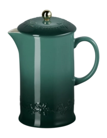 Coffee pot Le Creuset with Press Winter Holly Collection Artichaut 22 cm