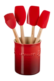 Spatula set Le Creuset Premium With Spatula Pot Winter Holly Collection Cherry Red (5-Piece)