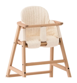 Coussin de Chaise haute Nobodinoz Growing Green High Chair Honey Sweet Dots/Natural