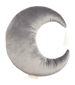 Coussin Décoratif Nobodinoz Pierrot Moon Velvet Slate Grey (36 x 32 cm)