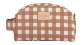 Trousse de Toilette Nobodinoz Hyde Park Waterproof Terracotta Checks