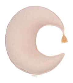 Dekokissen Nobodinoz L1N0 Moon Cushion French Linen Mauve Pink (36 x 32 cm)