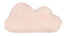 Dekokissen Nobodinoz L1N0 Embroid. Cloud Cushion French Linen Mauve Pink (50 x 28 cm)