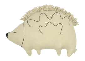 Dekokissen Nobodinoz L1N0 Hedgehog Cushion Enzo French Linen Green Tea (42 x 32 cm)