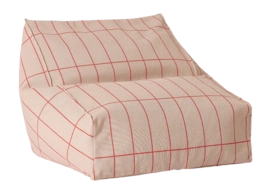 Zitzak Nobodinoz Vibes Armchair Bean Bag Pink Red Grid