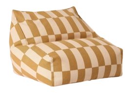 Zitzak Nobodinoz Vibes Armchair Bean Bag Mustard And Sand Tiles