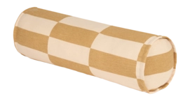Sierkussen Nobodinoz Vibes Cylinder Cushion 50X18 Mustard And Sand Tiles (50 x 18 cm)