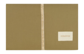 Wickelkissen Nobodinoz Mozart Waterproof Changing Pad Olive Green (68 x 50 cm)