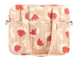 Sac à Langer Nobodinoz Waterproof Hyde Park Red Tulips