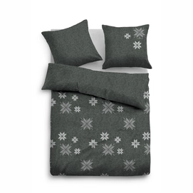 Bettwäsche Tom Tailor Snowflakes Anthrazit Baumwolle-155 x 220 cm