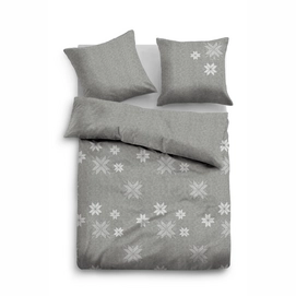 Bettwäsche Tom Tailor Snowflakes Grey Baumwolle-155 x 220 cm