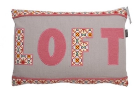 Rugkussen In The Mood Cherio Loft Retrobloem Koraal