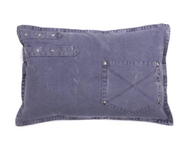 Rugkussen In The Mood Canvas Indigo