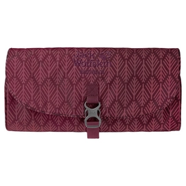 Toiletry Bag Jack Wolfskin Waschsalon Garnet Red Geometric Leaves