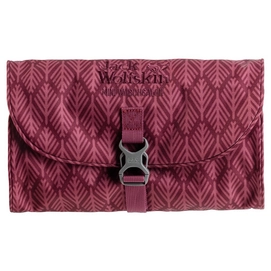 Toilettas Jack Wolfskin Mini Waschsalon Garnet Red Geometric Leaves