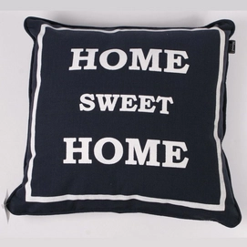 Sierkussen Home Sweet Home Indigoblauw
