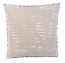 Sierkussen Crossheart Blauw
