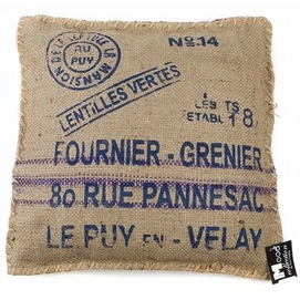 Zierkissen Vintage Fournier Blue Jute
