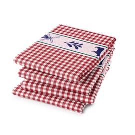 Essuie-Main DDDDD Reness Rouge (Lot de 6)